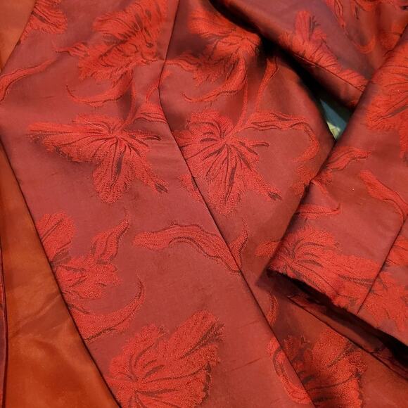 Dué per dué veste size 8 silk women's floral blazer - Picture 2 of 9